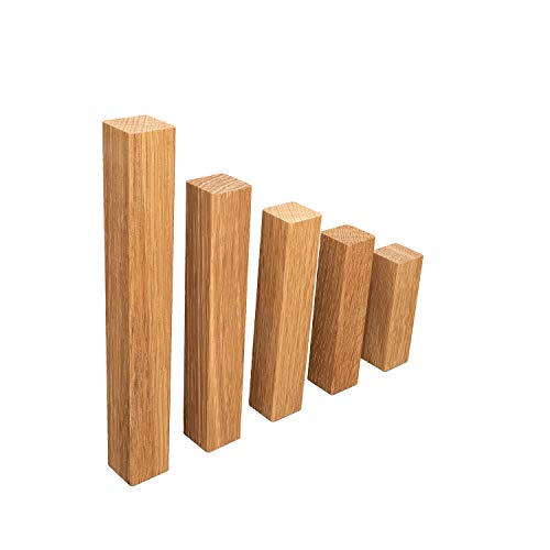 REESE | Universal Fussleisten Eckklotz Eckblock Ecke Eckturm | Eiche LACKIERT | ECONOMY (ohne Fase), 105 mm / 1 Stück) von REESE Kehlleisten GmbH