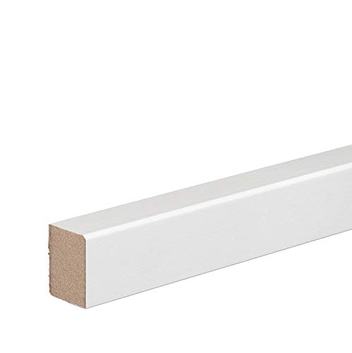 REESE | Vorsatzleiste Deck- Abschluss- Sockelleiste | MDF WEISS Folie | 20x15mm | 1 Stück | 2,3lfm von REESE Kehlleisten GmbH