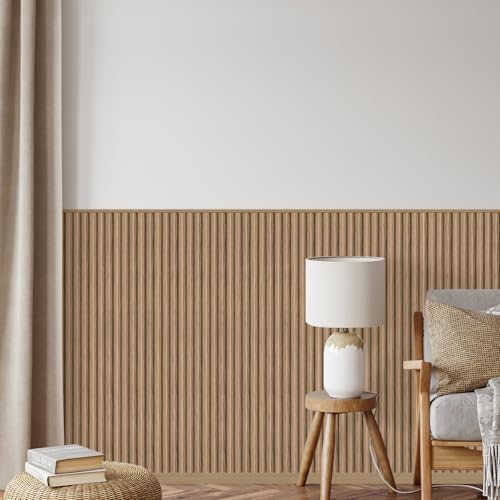 REESE Wandpaneele Eiche Natur | Endleiste 125 cm | Deckenpaneele | Wandverkleidung | kein Bohren | MDF von REESE Kehlleisten GmbH