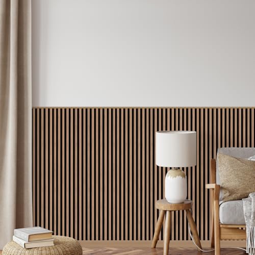 REESE Wandpaneele Eiche Natur Schwarz | Startleiste 125 cm | Deckenpaneele | Wandverkleidung | kein Bohren | MDF REESE Wandpaneele Eiche Natur Schwarz | Startleiste 125 cm | Deckenpaneele | Wandverkleidung | kein Bohren | MDF von REESE Kehlleisten GmbH