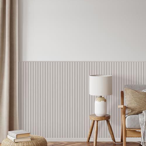 REESE Wandpaneele Sandbeige | Mittelleiste 130 cm | Deckenpaneele | Wandverkleidung | kein Bohren | MDF von REESE Kehlleisten GmbH