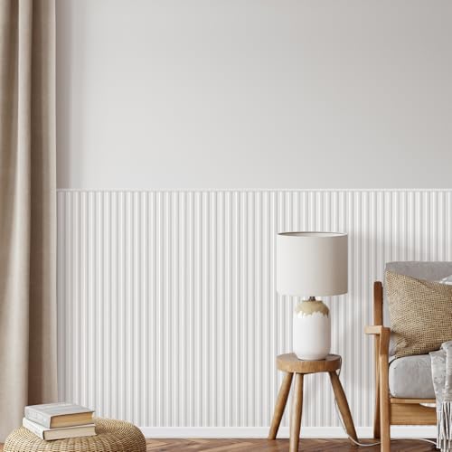 REESE Wandpaneele Weiß Matt | Endleiste 130 cm | Deckenpaneele | Wandverkleidung | kein Bohren | MDF von REESE Kehlleisten GmbH