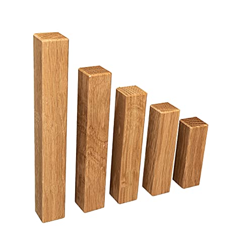 Sockelleiste aus Holz | EICHE | Massivholz-Fußleisten für Laminat Vinyl Parkett (+ Eckturm PREMIUM (mit Fase), 65mm Eiche natur geölt) von REESE Kehlleisten GmbH