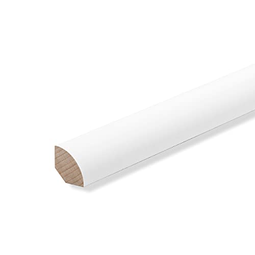 Viertelstab Abdeckleiste Abschlussleiste Sockelleiste Buche Weiß Lackiert 14mm von REESE Kehlleisten GmbH