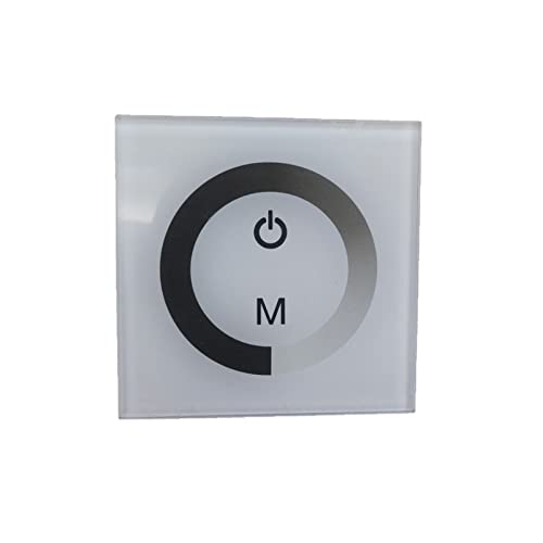 REETBQNMN DC12V 24V. Berührbarer Panel-Dimm-Controller TM06 8A. Ausgang for 5050 3528 Einzelfarbe String Light Wandhalterung 86mm Streifen Dimmer Lichtmodulator(Wit) von REETBQNMN