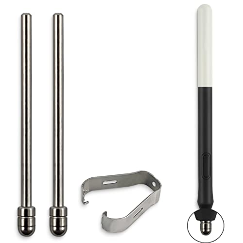 Keine abgenutzten Titanlegierung, feine Bleistiftspitzen, kompatibel mit Wacom One Creative Stift, Ersatz-Ersatzspitzen, passend für Wacom One DTC133W0A / Galaxy Tab S8 S7 Stylus, 2 Stück von REEYEAR