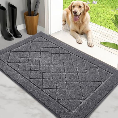 REFETONE Schmutzfang-Fußmatte, 61 x 91,4 cm, rutschfeste, waschbare Fußmatten, Eingangsteppich, schmutzabweisend und saugfähig, für den Innenbereich, Fußmatte, niedriges Profil, Fußmatten für Vorder von REFETONE