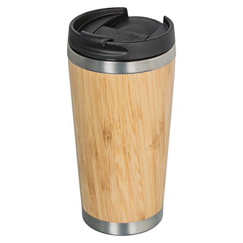 REFLECTS Bambus Trinkbecher mit Deckel 350ml Kaffeebecher to go auslaufsicher klein als coffee to go becher Mehrweg Thermobecher von REFLECTS