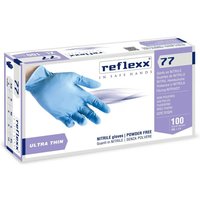 Reflexx - R77100 Nitrilhandschuhe ohne Puder, 100 % latexfrei, 3 g, Kat.3, 100 Stück, s Reflexx - R77100 Nitrilhandschuhe ohne Puder, 100 % latexfrei, 3 g, Kat.3, 100 Stück, s von REFLEXX