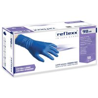 R98 Chlorierte, puderfreie Latexhandschuhe 18,5gr Kat.3 Blau 50 Stück l - Reflexx R98 Chlorierte, puderfreie Latexhandschuhe 18,5gr Kat.3 Blau 50 Stück l - Reflexx von REFLEXX
