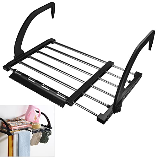 REFORUNG 1 Stück Heizkörper Wäschetrockner Edelstahl Wäscheständer Heizung 42-73cm Balkonwäschetrockner Ausziehbar Wäschehänger Balkon Hängewäschetrockner Klappbar Heizkörpertrockner für Socken von REFORUNG