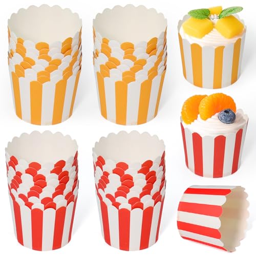 REFORUNG 100 Stück Cupcake Wrapper Muffinförmchen Papier Kinder Cupcake Förmchen Muffin Papierförmchen Eisbecher Pappe Cupcake Liner Fall Wrapper für Backtage Geburtstage Hochzeiten Partys Halloween von REFORUNG