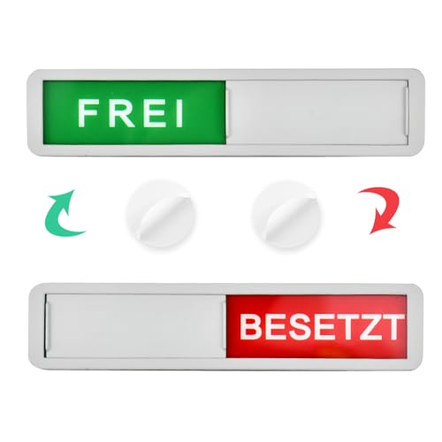 REFORUNG FREI - BESETZT Schilder Zinklegierung Frei Besetzt Schiebeschilder Klebeschild Toilette Schild Mit Schieber Festhaltemagneten Frei Besetztschild für Wartezimmer Raumstatus Raumschild von REFORUNG