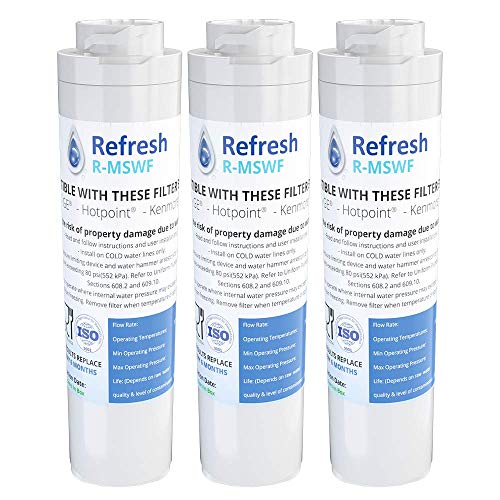 Refresh -Kühlschrank-Wasserfilter für GE MSWF, Tier1 RWF1062, Aquafresh WF282, Arrowpure APF-1800, Aquacrest AQF-MSWF und Ice Pure RWF1500A, 3 Stück von REFRESH