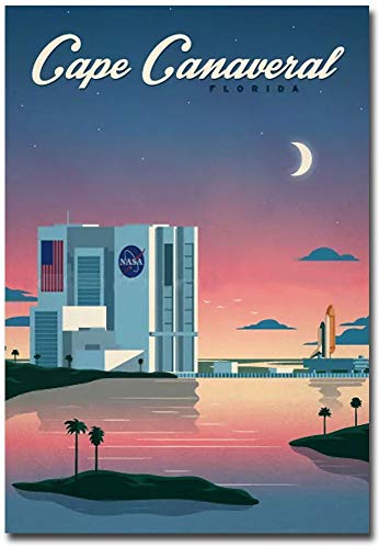 Kühlschrankmagnet, Motiv: Cape Canaveral Florida, Vintage, 6,4 x 8,9 cm von Refrigerator Magnet