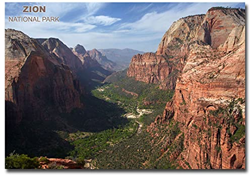 REFRIGERATOR MAGNET Angels Landing Zion Canyon Zion National Park Utah Reise-Kühlschrankmagnet, Größe 6,3 x 8,9 cm, mehrfarbig (view_a519) von REFRIGERATOR MAGNET