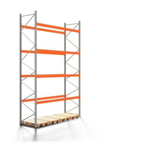 REGALWERK Palettenregal Artus - Grundregal mit 5 Ebenen - Fachlast 2.300 kg - 5.500 x 3.600 x 1.100 mm (HxBxT) - Schwerlastregal von REGALWERK