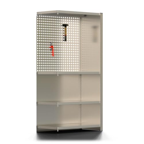 REGALWERK Werkstatt Regal - Steckregal - Anbauregal - Seitenwand - Lochwand - 2.000 x 1.005 x 500 mm (HxBxT) - BERT von REGALWERK