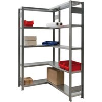 Regalwerk BERT-Eckregal HxBxT 2000x1285x400x1285 mm Stecksystem verzinkt mit 5 Ebenen von REGALWERK