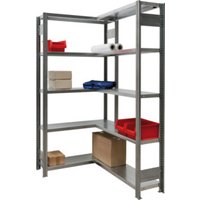Regalwerk BERT-Eckregal HxBxT 2000x1285x500x1285 mm Stecksystem verzinkt mit 5 Ebenen Regalwerk BERT-Eckregal HxBxT 2000x1285x500x1285 mm Stecksystem verzinkt mit 5 Ebenen von REGALWERK