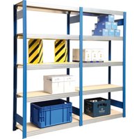 Regalwerk BERT-Großfachregal 250 kg Anbaufeld LR 6011 Stecksystem HxBxT 2500x1005x600 mm von REGALWERK