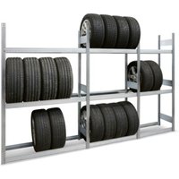 Regalwerk BERT-Räderregal Grundfeld Stecksystem Stahlblech verzi. HxBxT 2000x875x500 mm von REGALWERK