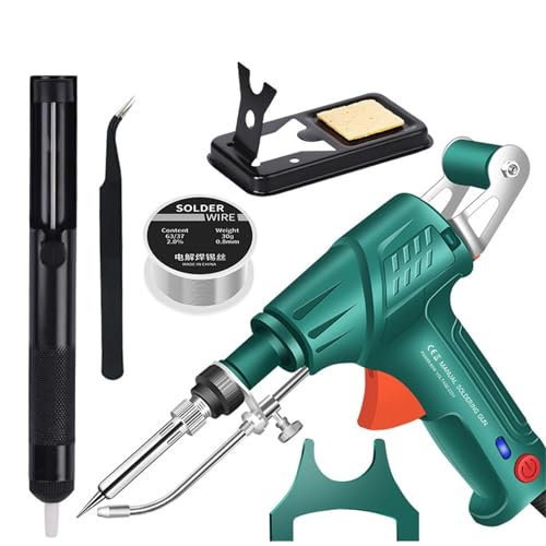 Innenbeheizte industrieller schnellheizlötkolben,Internally Heated Industrial Welding Tools, 2025 Neu Automatische Schweißpistole Tragbares Einhand-Schweißgerät Robust Zum (Grün) von REGAPOG