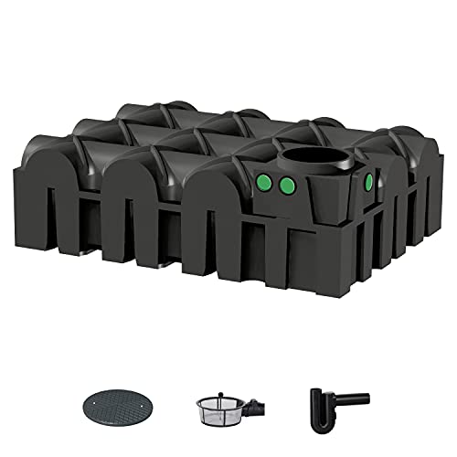 REGENTA Regenwassertank Flachtank Zisterne 5000 Liter Garten inkl. Filter mit Zubehör von REGENTA