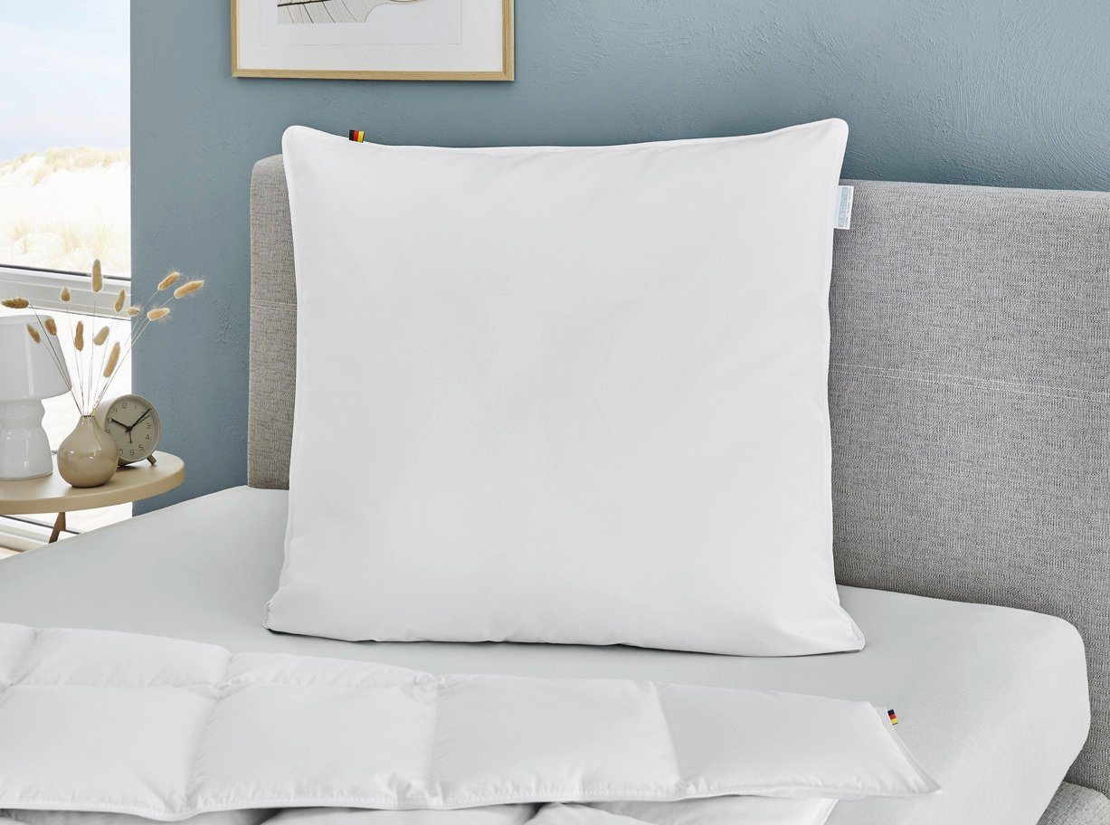 Federkissen PREMIUM, REGINA HOME SLEEP LIVING EST. 1967, Füllung: 85% Federn 15% Daunen, Bezug: 100% Baumwolle, Seitenschläfer, Rückenschläfer, Bauchschläfer, Made in Germany, für Allergiker geeignet von REGINA HOME SLEEP LIVING EST. 1967