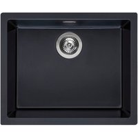 Einbauspüle 560x460 Amsterdam 50 - Küchenspüle mit praktischem Integral-Siebkorbüberlaufventil, Granit schwarz - Reginox Einbauspüle 560x460 Amsterdam 50 - Küchenspüle mit praktischem Integral-Siebkorbüberlaufventil, Granit schwarz - Reginox von REGINOX