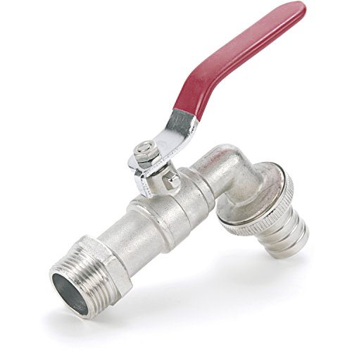 REHAU Garten, Wasserhahn mit Kugelventil 1/2 Zoll, Messing matt verchromt, 18.1 x 15.9 x 7.4 cm, mehrfarbig, 12402051003 REHAU Garten, Wasserhahn mit Kugelventil 1/2 Zoll, Messing matt verchromt, 18.1 x 15.9 x 7.4 cm, mehrfarbig, 12402051003 von REHAU