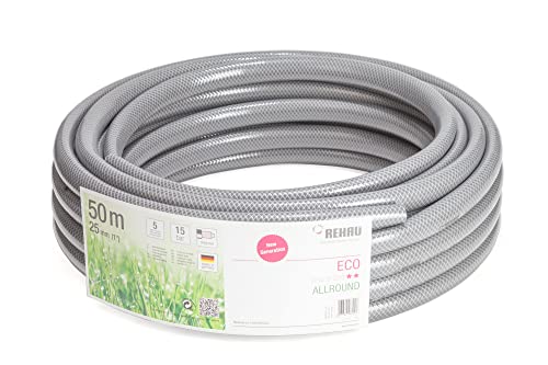 REHAU Gartenschlauch ECO 1 Zoll 50m: hoher Durchfluss, flexibel, leichte Handhabung, schadstofffrei, 15bar Bestdruck (1" = 25mm Innendurchmesser) von REHAU