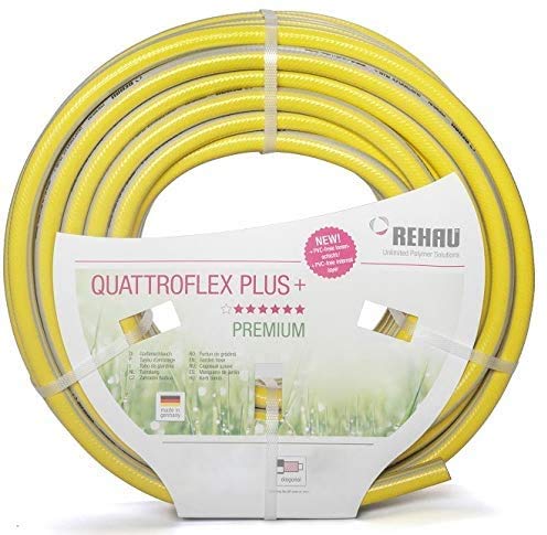 REHAU Gartenschlauch QUATTROFLEX Plus+ 1 1/4 Zoll 25m: ökologisch unbedenklich, extrem druckfest, gelb von REHAU