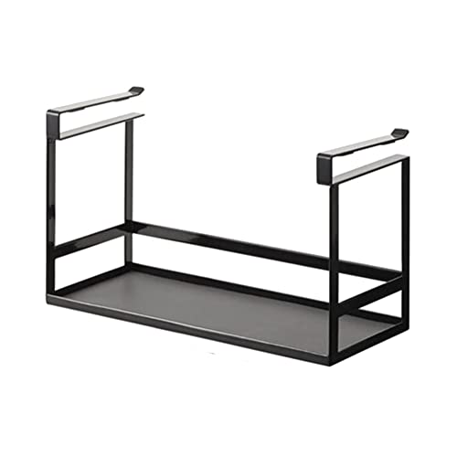REHOC GewüRz Organisator Unter Dem Regal, Schrank, AufhäNger, GewüRzflaschenhalter, Schrank, Aufbewahrungskorb, KüChenzubehöR, Schwarz von REHOC