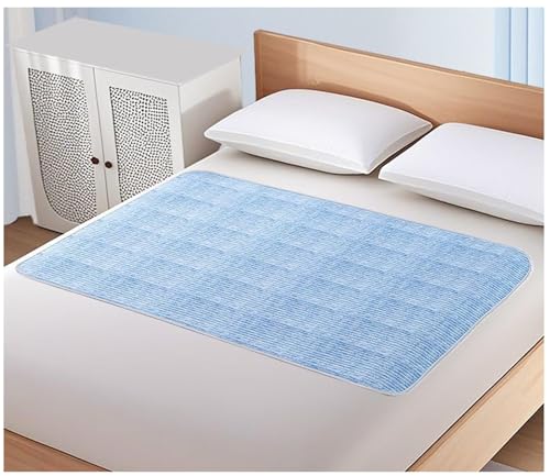 Auslaufsichere Inkontinenzeinlage,Wasserdichte Matratze,Waschbar Wiederverwendbar,Inkontinenzeinlage Für Bettlägerige Patienten,Häusliche Pflege,Sommer Eisseidenmaterial,Coole Design A,80×120cm von REHOOF
