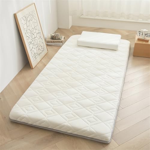 Japanische Klappmatratze, Futon-Bodenmatte, Studentenwohnheim,Tragbar,Weich Und Atmungsaktiv,Tatami-Futon-Matte,Gästematratze Für Zuhause, Camping,Karawane Schlafmatten,Bodenmatratze A,120×200cm von REHOOF