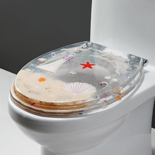 Klodeckel,Toilettendeckel,Toilettensitz Aus Kunstharz,Polyresin Toilettensitz,WC Sitz Mit Absenkautomatik,Transparenter WC-Sitz,Abnehmbarer Mit Schnellverschluss,Für U/V/O-Typ H,42×36CM Klodeckel,Toilettendeckel,Toilettensitz Aus Kunstharz,Polyresin Toilettensitz,WC Sitz Mit Absenkautomatik,Transparenter WC-Sitz,Abnehmbarer Mit Schnellverschluss,Für U/V/O-Typ H,42×36CM von REHOOF
