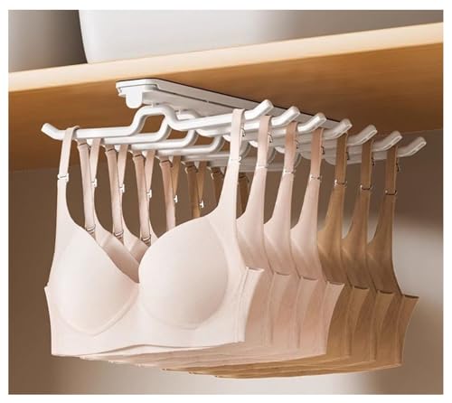 REHOOF Pull Out Wardrobe Rails,Kleiderstange Verstellbar,Unterwäschestange,Schlüsselhakenleiste Für Den Eingangsbereich,Badezimmerhandtuchhalter Für Krawatten, Hüte, Handtücher,Regenschirme B,1 Piece von REHOOF