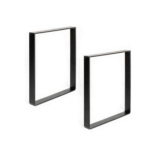 REI - 2er-Set Couchtischbeine im Industriestil - Stahl - 350 x 40 x 385 mm - Schwarzes Porenfinish - Belastbar bis 250 kg - Keine Schrauben enthalten von REI REUNION INDUSTRIAL SOCIEDAD LIMITADA