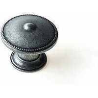 Blister mit 4 runden Möbelknöpfen aus Zamak mit altsilberner Oberfläche Mod. 3121 ø30 mm REI von REI