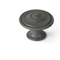 Blister mit 4 runden Möbelknöpfen aus Zamak mit aschgrauer Oberfläche, Mod. 3110 ø35 mm REI von REI