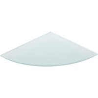 Glasregal Halbk REI sförmig - Badezimmer-Wandregal - Duschregal aus Glas - Farbe Mattglas - 250 x 250 x 6 mm - Regalbrett Stärke: 6 mm REI Mattes Glas von REI