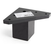 REI - Quadratisches ABS-Eckbein in Schwarz, Mod. 972. 4,2x4,2x6cm von REI