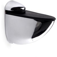 Verstellbare Pelikanstütze für Glas- und Holzregale | Hergestellt aus Zamak | Glanzchrom-Finish | Für Böden mit einer Stärke von 3-23 mm | Maße von REI