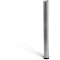 Verstellbares zylindrisches Stahlbein in Aluminiumfarbe Mod. 406g. Höhe 71cm REI von REI