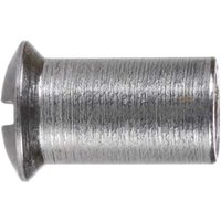 Hülsenmutter m 5 x 15, Linsensenkkopf mit Schlitz, Innengewinde, A4 blank - Reidl Hülsenmutter m 5 x 15, Linsensenkkopf mit Schlitz, Innengewinde, A4 blank - Reidl von REIDL