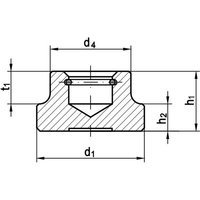 Reidl DIN 6311 Druckstück mit Sprengring 32, Gewindestift , Form 19, Stahl blank von REIDL