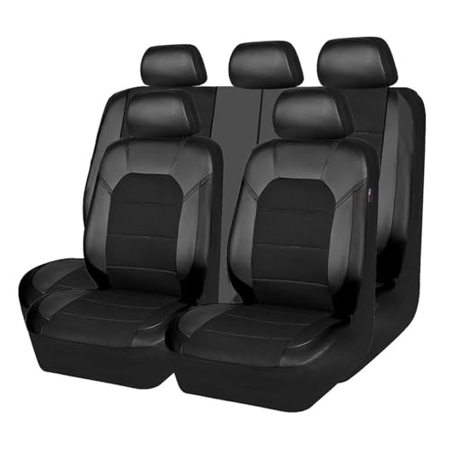 REIJAX 9 Pcs Autositzbezüge Set Für Honda Jazz 2020-2023 Leder Autositzbezüge Wasserdicht Atmungsaktiv Schonbezüge Autositz Sitzschoner Zubehör,A von REIJAX