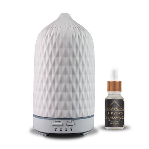 Aroma Diffuser AS Mini (Diamond) | von Reima | Ultraschall Luftbefeuchter | inkl. hochwertigem Parfümöl Le Patron | edle Herren-Duftkombination von REIMA AirConcept GmbH