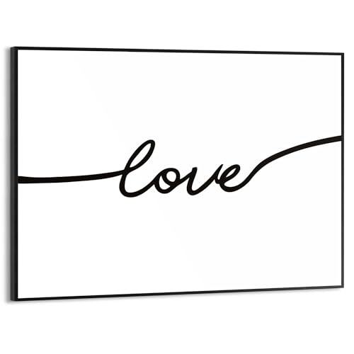 REINDERS Love Typo Gerahmtes Bild - MDF - 40 x 30 cm - Weiß von REINDERS